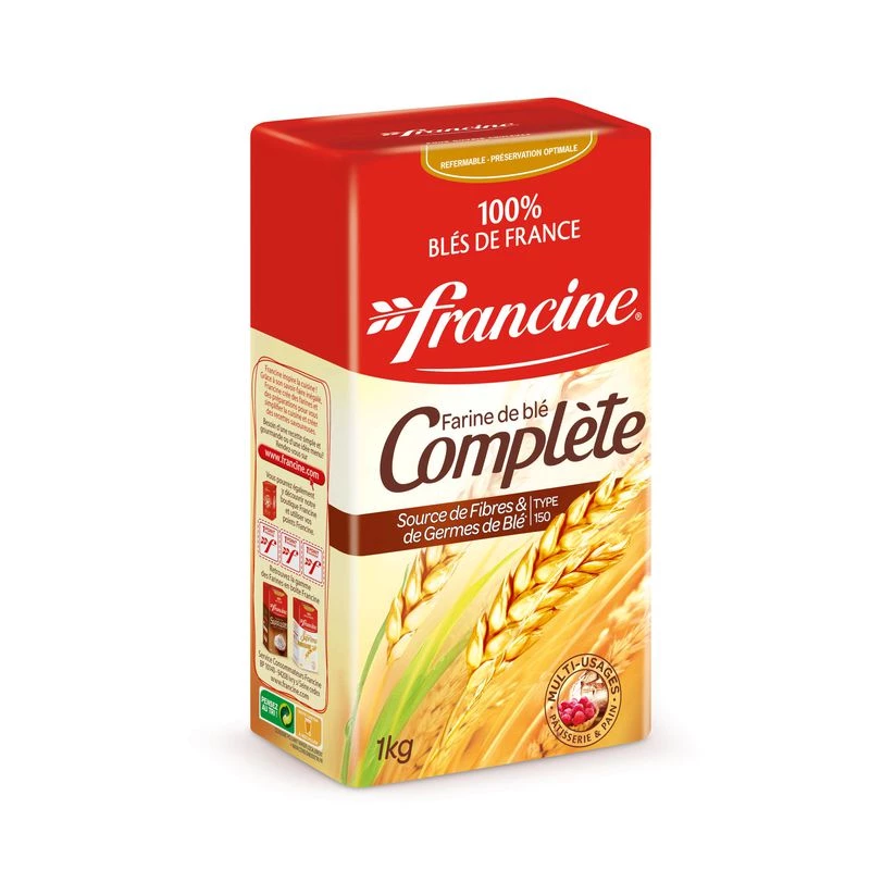 دقيق القمح الكامل 1 كجم - FRANCINE