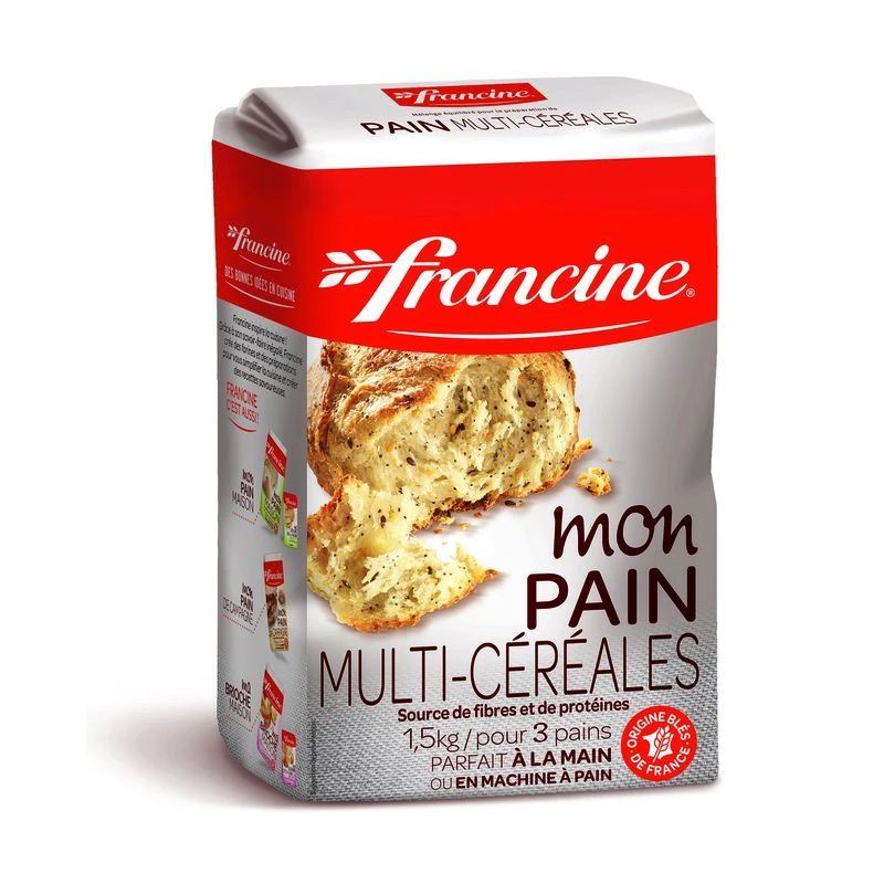 خليط خبز الحبوب المتعددة، 1.5 كجم - FRANCINE