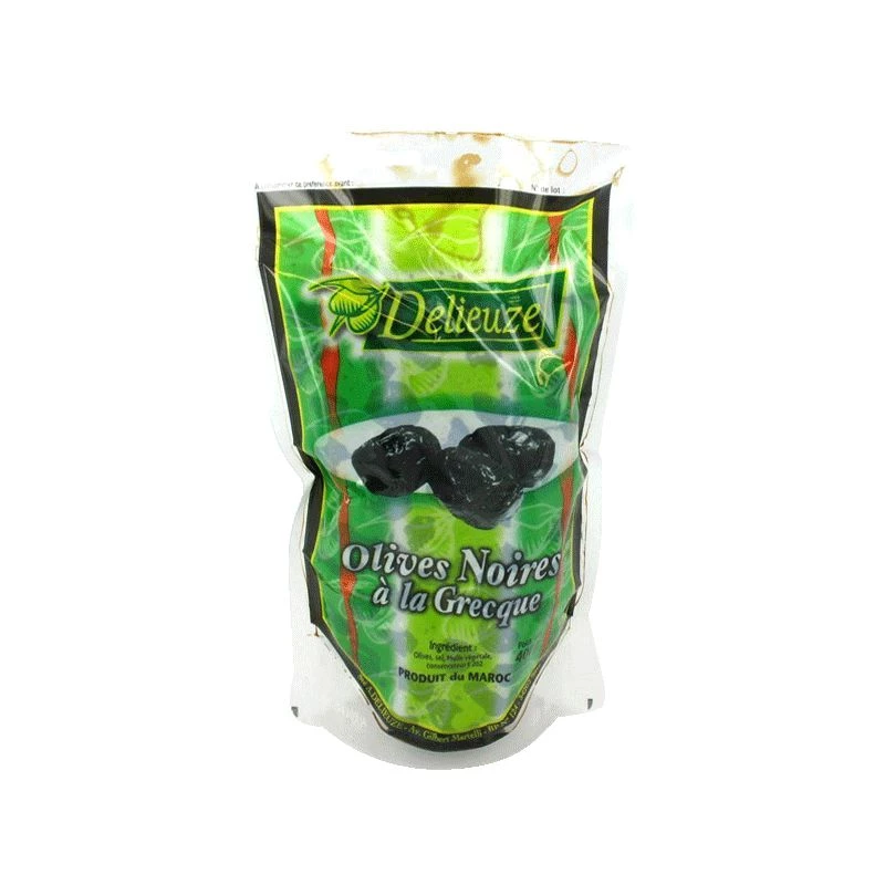 Olives noires à la Grecque 400g - DELIEUZE