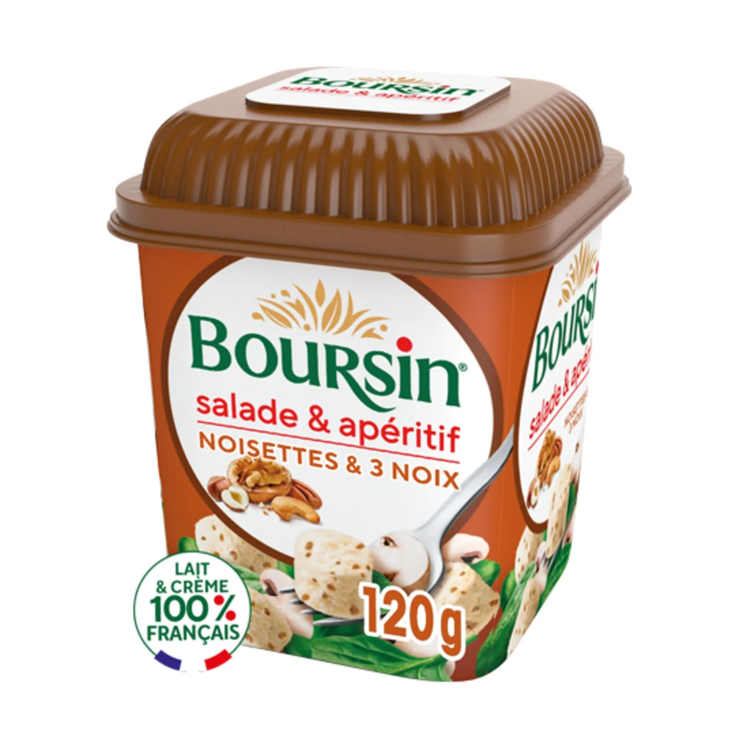 Dés De Fromage Salade Apéritif Noisettes & 3 Noix 120g - Boursin