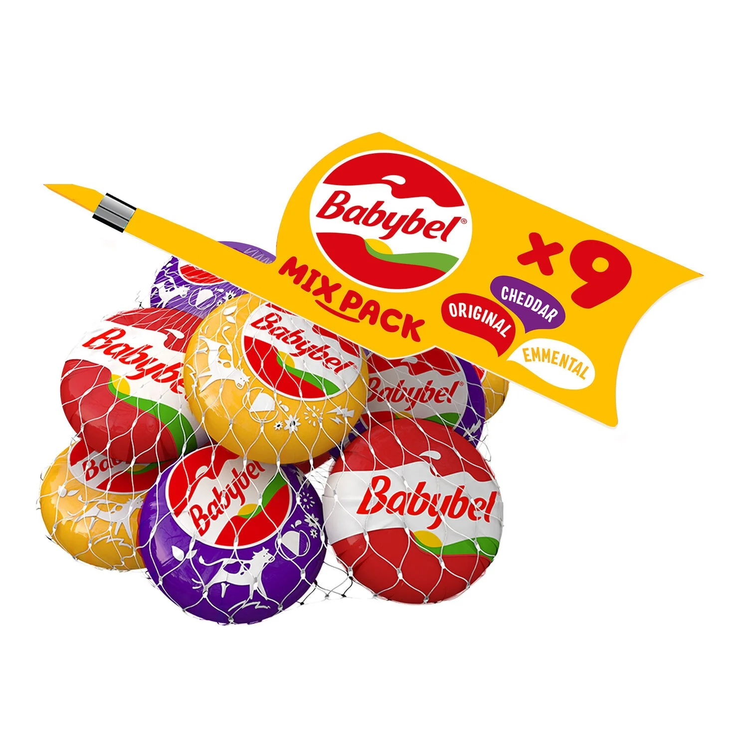 Kinderemmentaler Cheddar en originele kaas X9 - Mini Babybel