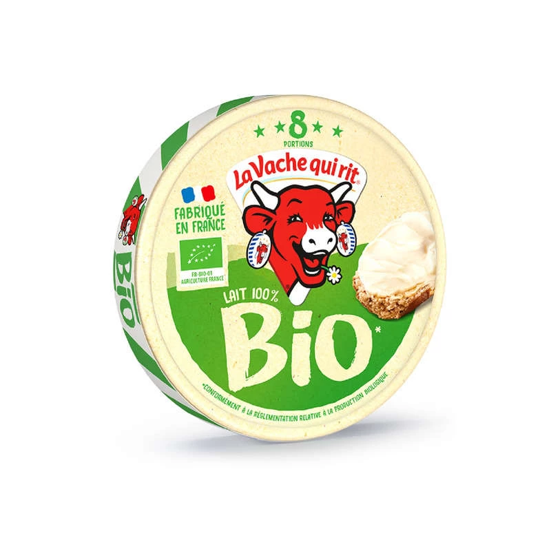 Organic Processed Cheese, 8p 128g - LA VACHE QUI RIT