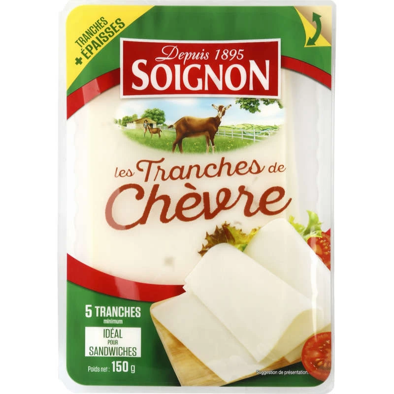 Tranche Chevre Soignon 150g