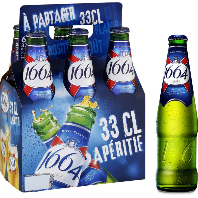 Premium beer, 5.5°, 6x33 cl - 1664