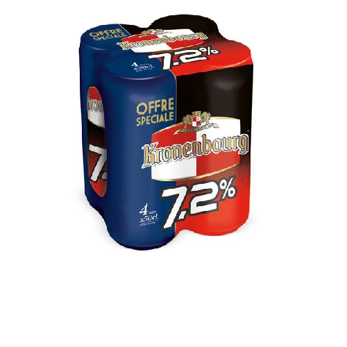 Bière Blonde, 7,2°, 4x50cl - KRONENBOURG