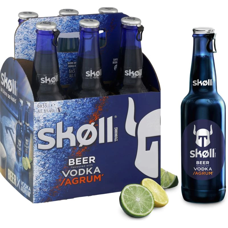 Vodka Flavored Beer, 6x33cl - SKOLL