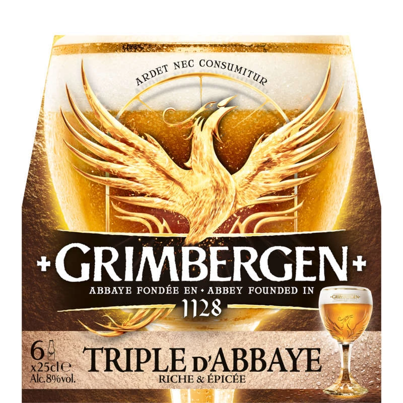 Abbayen Triple Blonde Abbey Bier 6x25cl - GRIMBERGEN