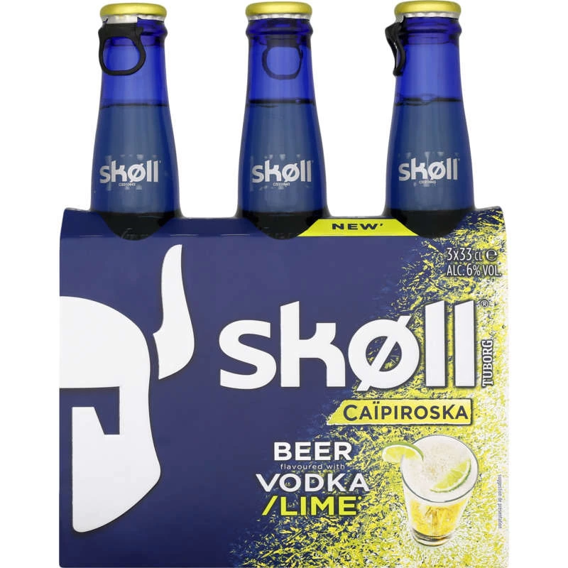 Cerveja vodka limão 3x33cl - SKOLL