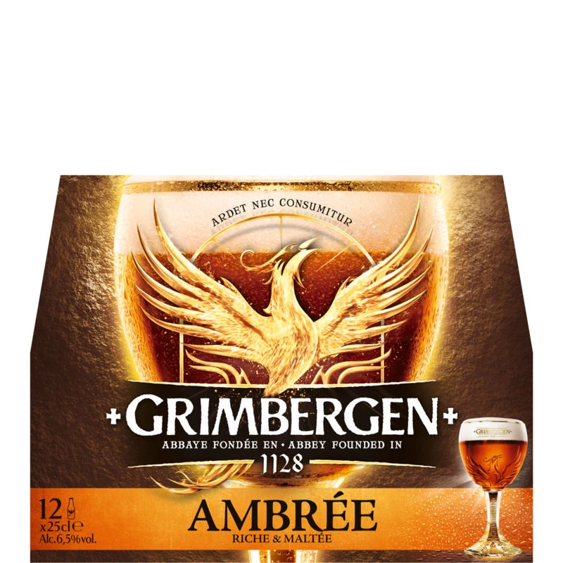 Cerveja Amber Abbey, 12x25cl - GRIMBERGEN