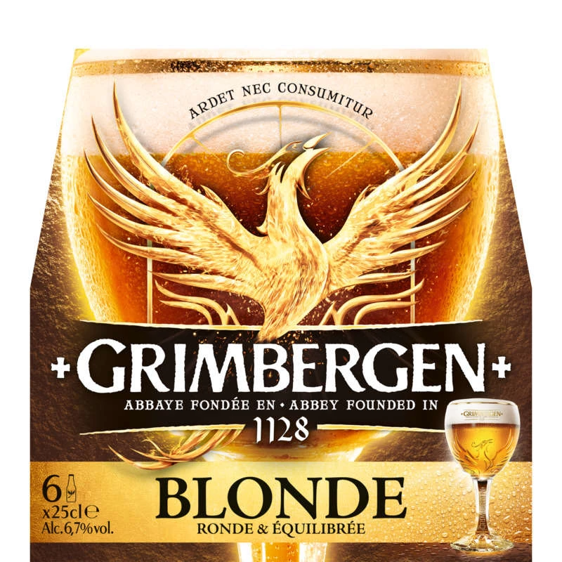 Blondes Abbeybier, 6x25 cl - GRIMBERGEN