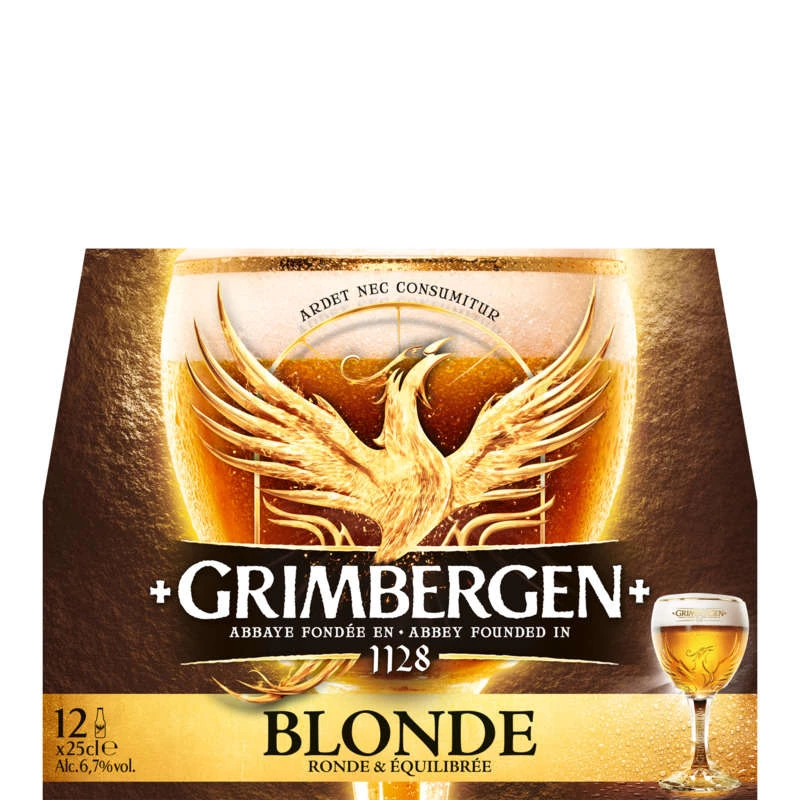 بيرة آبي بلوند، 12 × 25 سنتيلتر - GRIMBERGEN