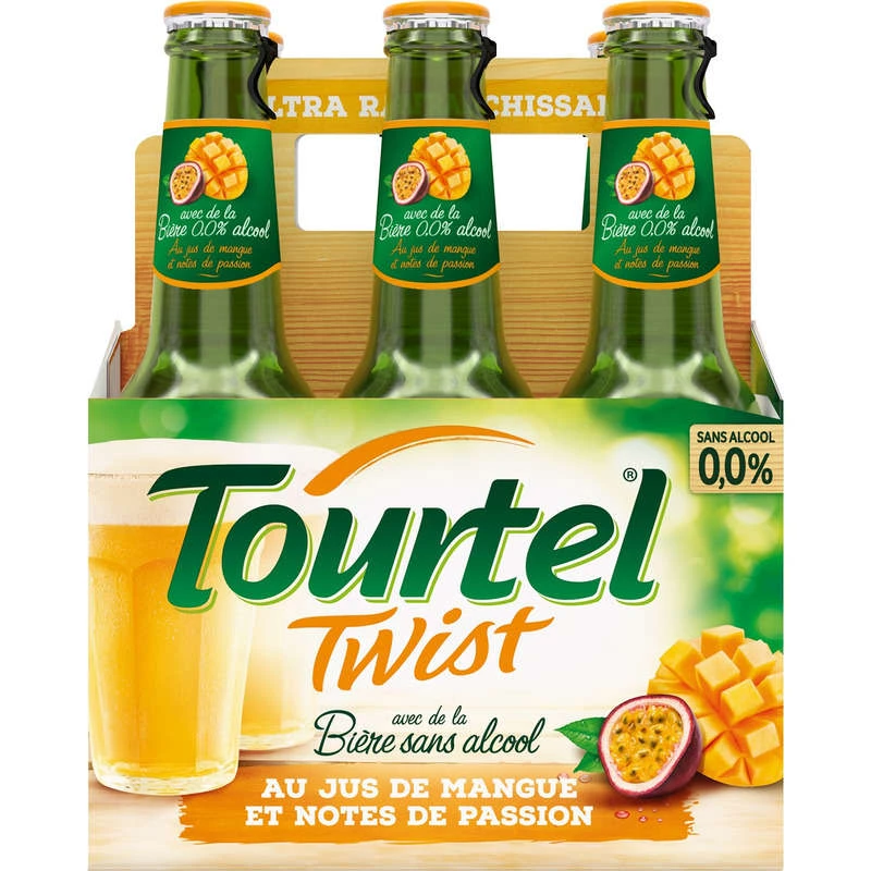 Mango Passion Alcoholvrij Bier, 6x27,5cl - TOURTEL
