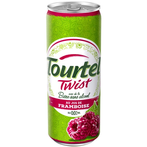 Bière Sans Alcool au Jus de Framboise, 33 cl - TOURTEL