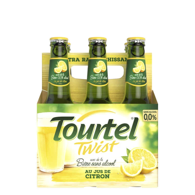 Cerveza Zumo de Limón Sin Alcohol, 6x27,5cl -TOURTEL