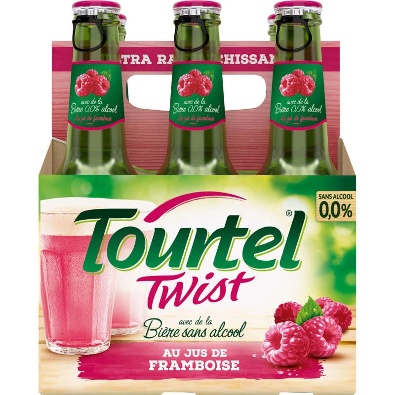 Non-Alcoholic Beer Raspberry Flavor, 6x27.5cl - TOURTEL