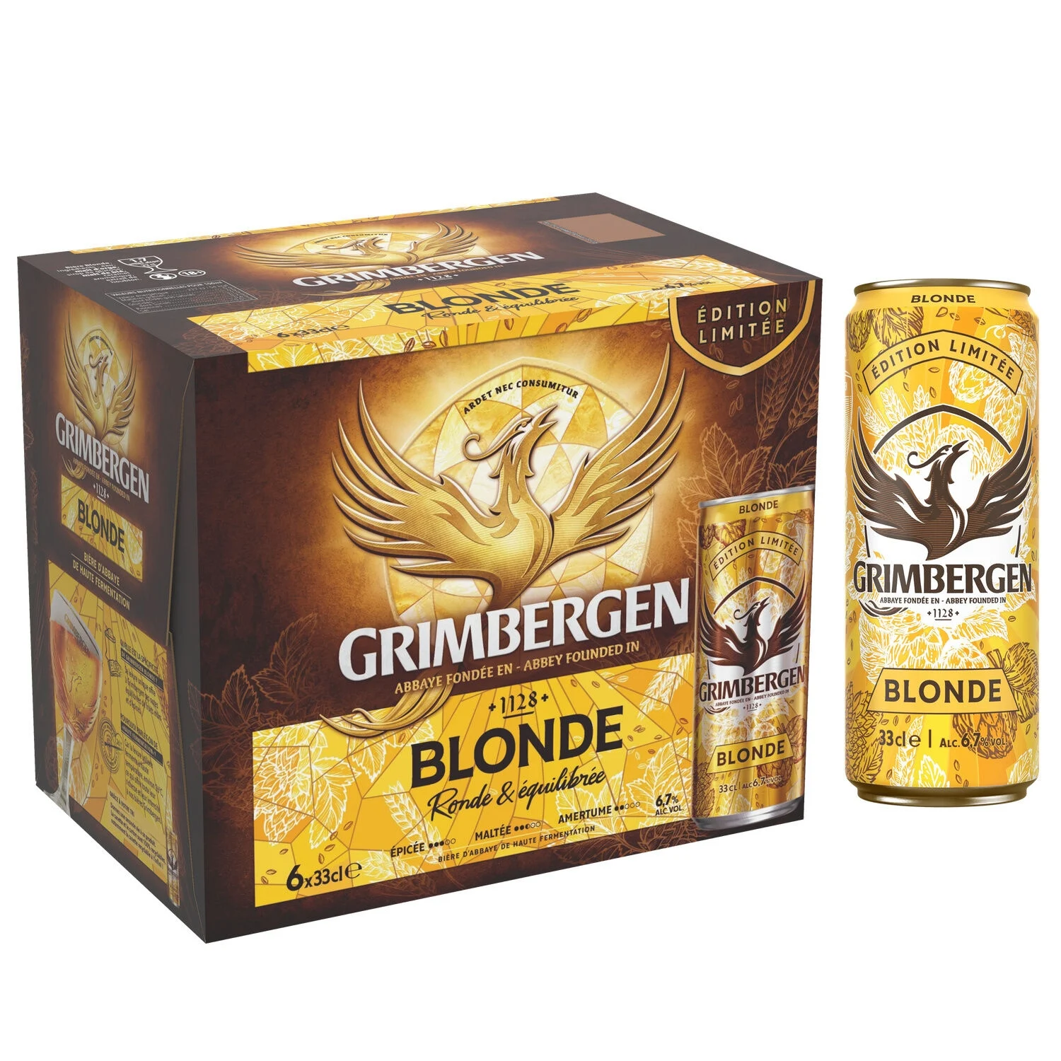 Blonde beer, 6.7°, 6x33cl - GRIMBERGEN