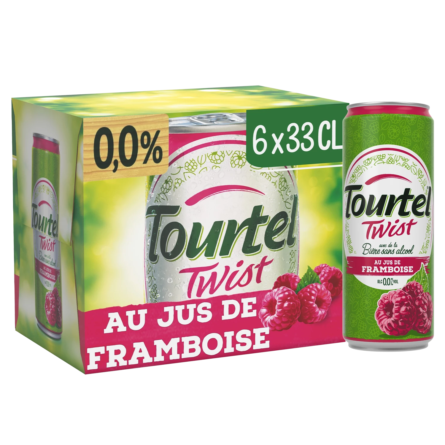 Raspberry alcohol beer, 6x33cl - TOURTEL