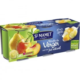 Fruits au sirop léger aromatisé 3x212g - ST MAMET