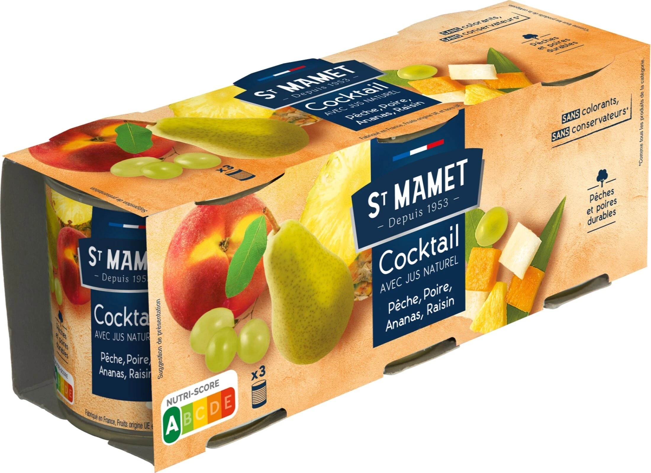 Fruits Au Sirop Cocktail 3x125g - St Mamet