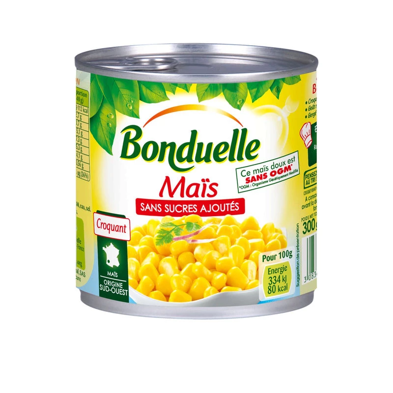 Milho sem adição de açúcares; 285g -  BONDUELLE