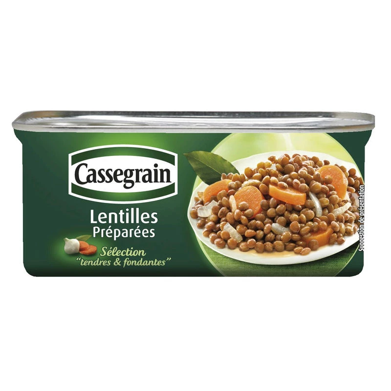 Soft and Soft Prepared Lentils; 130g -  CASSEGRAIN