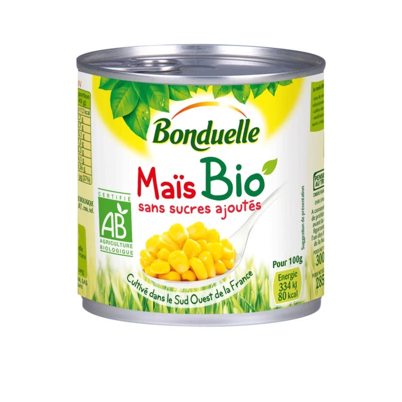 Organic Corn No Added Sugar Organic 285g - BONDUELLE