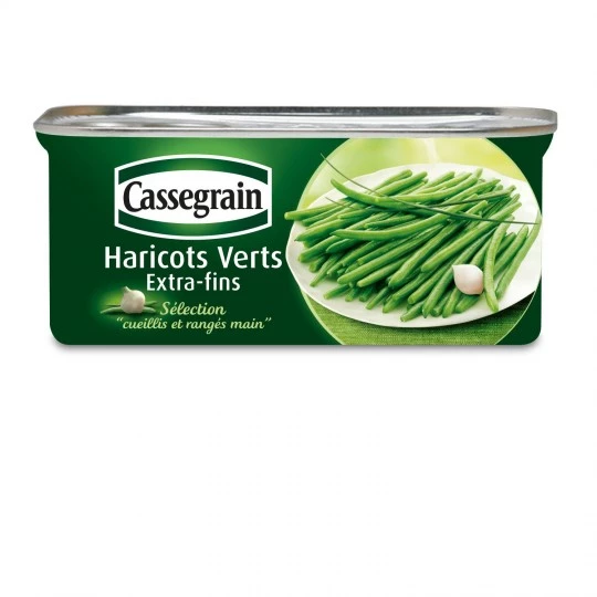 Haricots Verts Extra-Fins Cueillis main;  110g  -  CASSEGRAIN