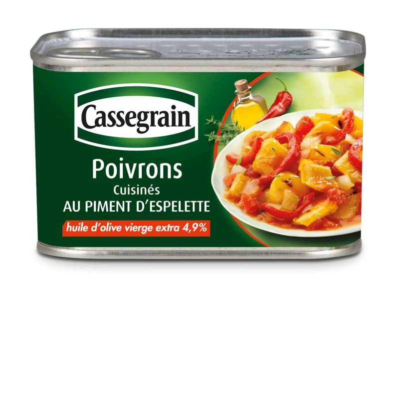 Pimentos Cozidos com Pimenta Espelette; 375g - CASSEGRAIN