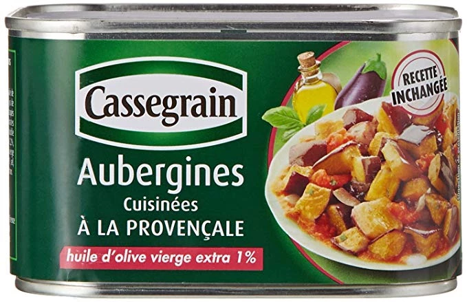 Aubergines Cuisinées à La Provençale; 375g - CASSEGRAIN