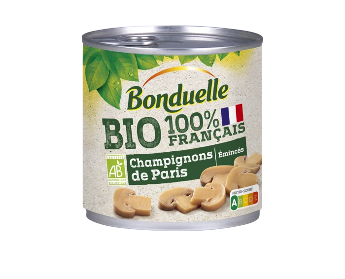 Champignons de paris Emincés Bio - BONDUELLE