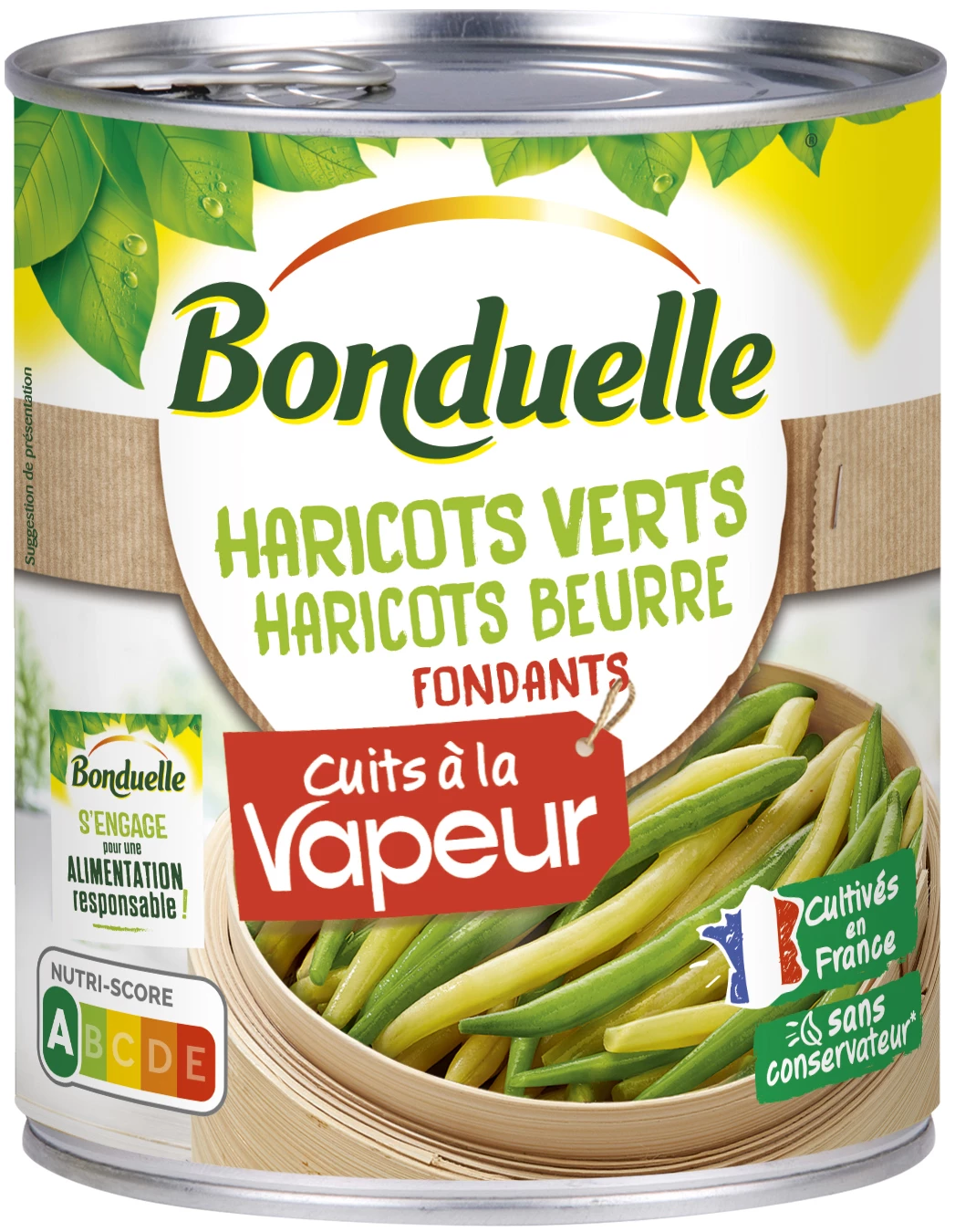 Haricots Verts et Beurre Cuits à La Vapeur; 440g - BONDUELLE