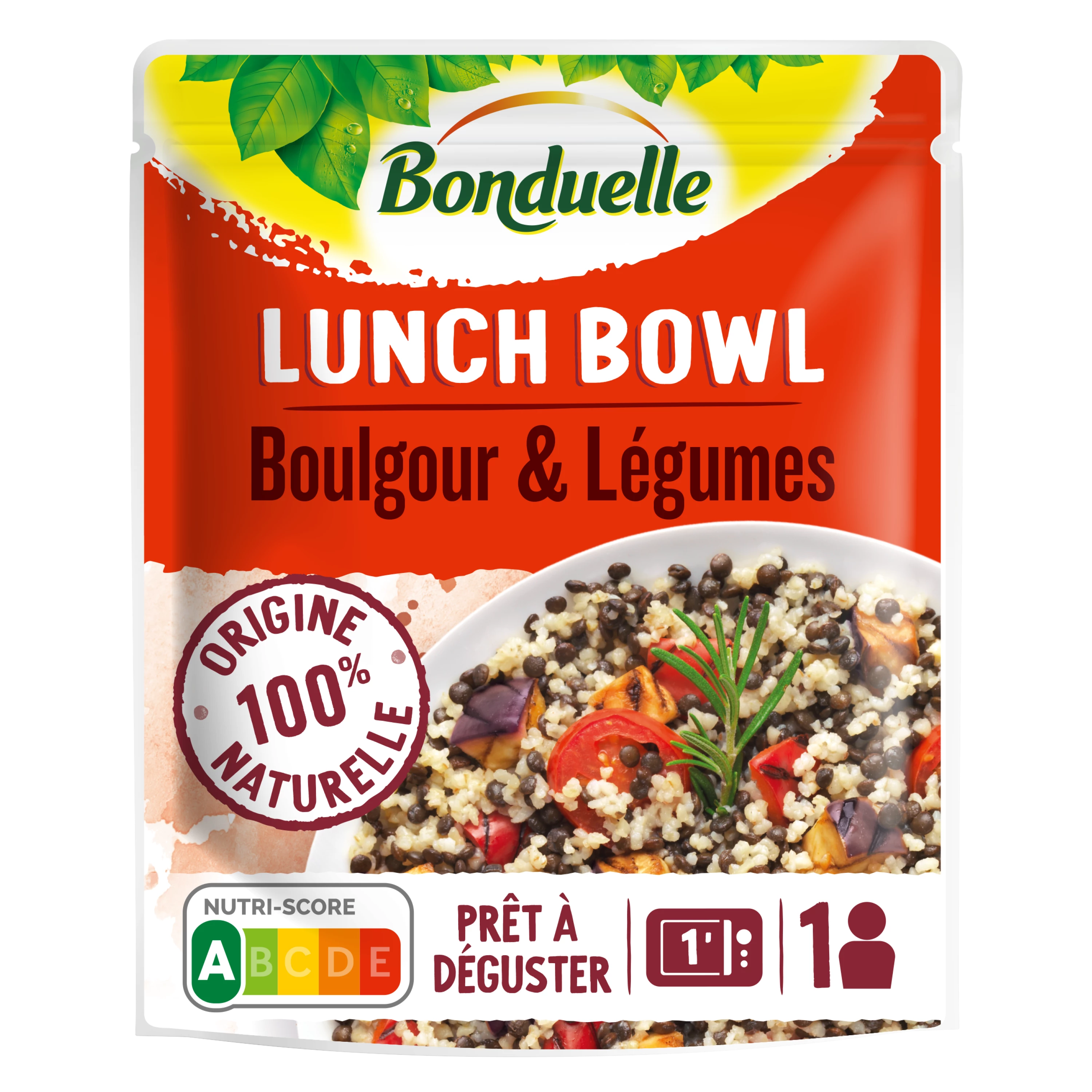 Almuerzo de comida cocinada con bulgur y verduras; 250g - BONDUELLE