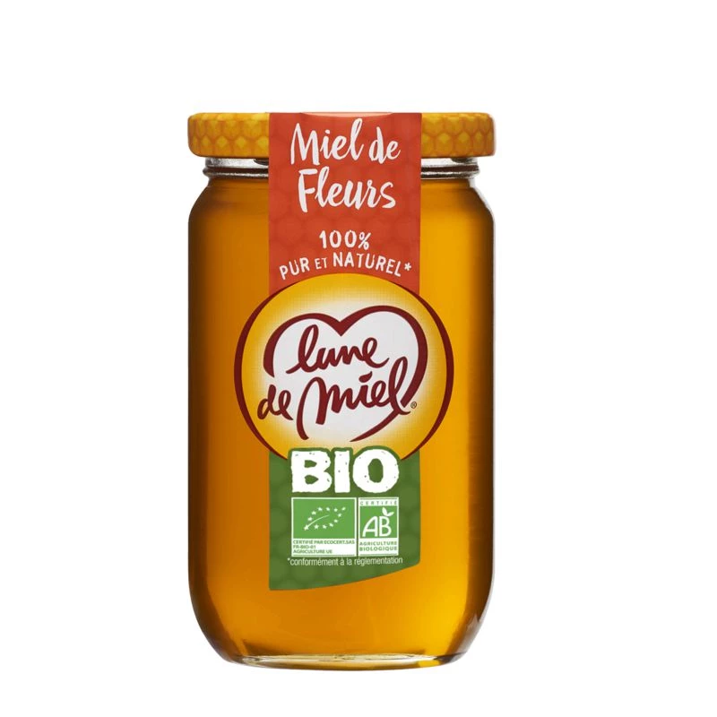 Miel Fleur Bio Pot Verre 375g