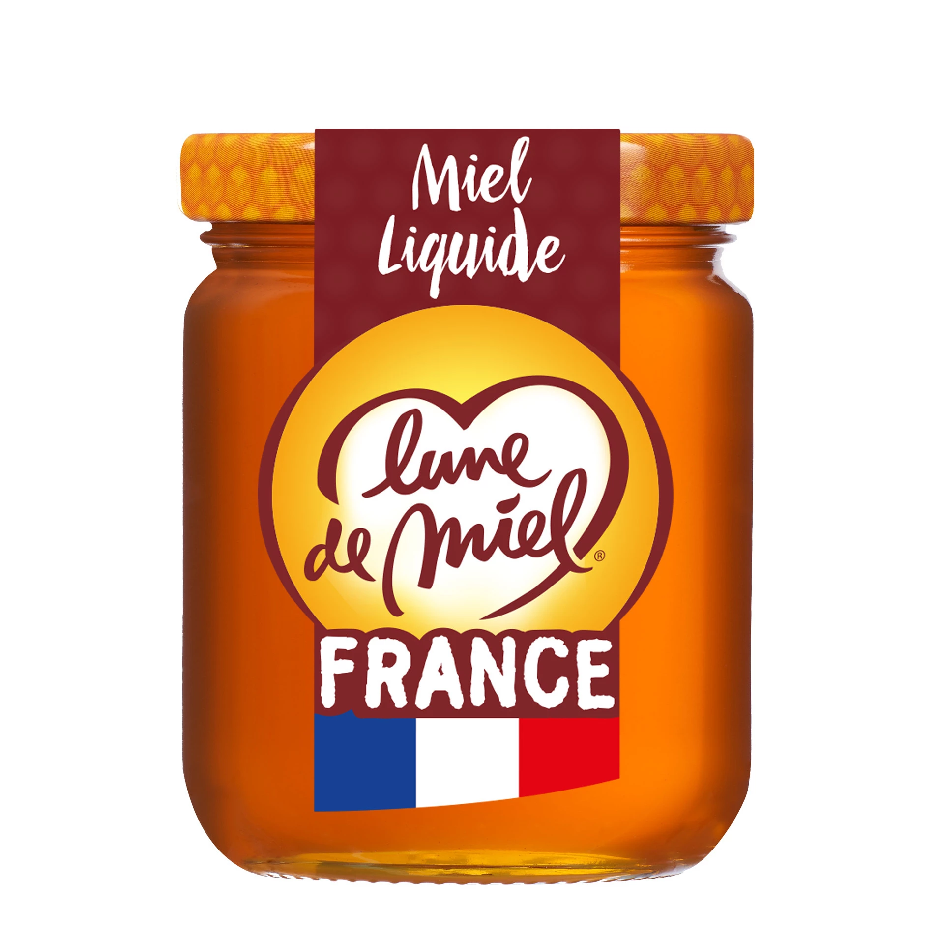 Miel France Liquide pot en verre, 250g - LUNE DE MIEL