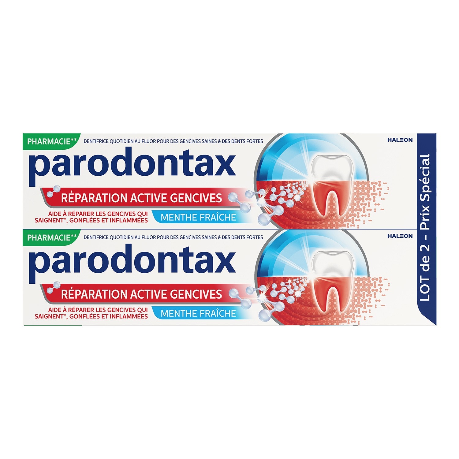 Dentifrice Réparation Active Gencives 75 ml lot de 2 - PARODONTAX
