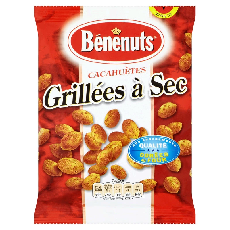 Cacahuètes Grillées à Sec, 200g - BENENUTS