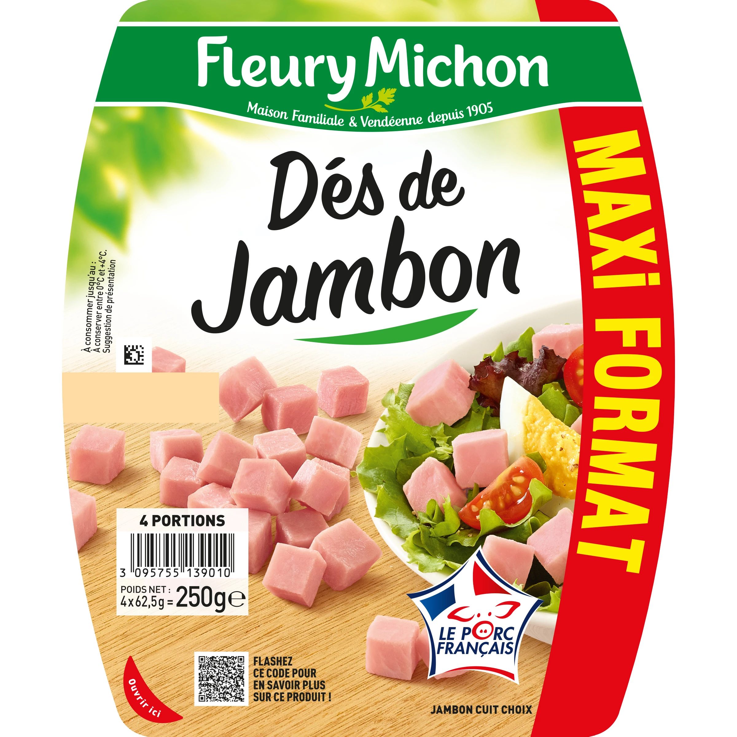 Des De Jambon 250g Fleury