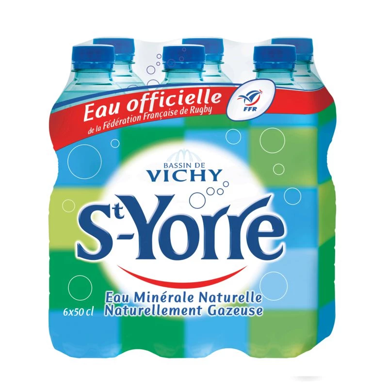 Água mineral com gás St Yorre 6x50cl - VICHY