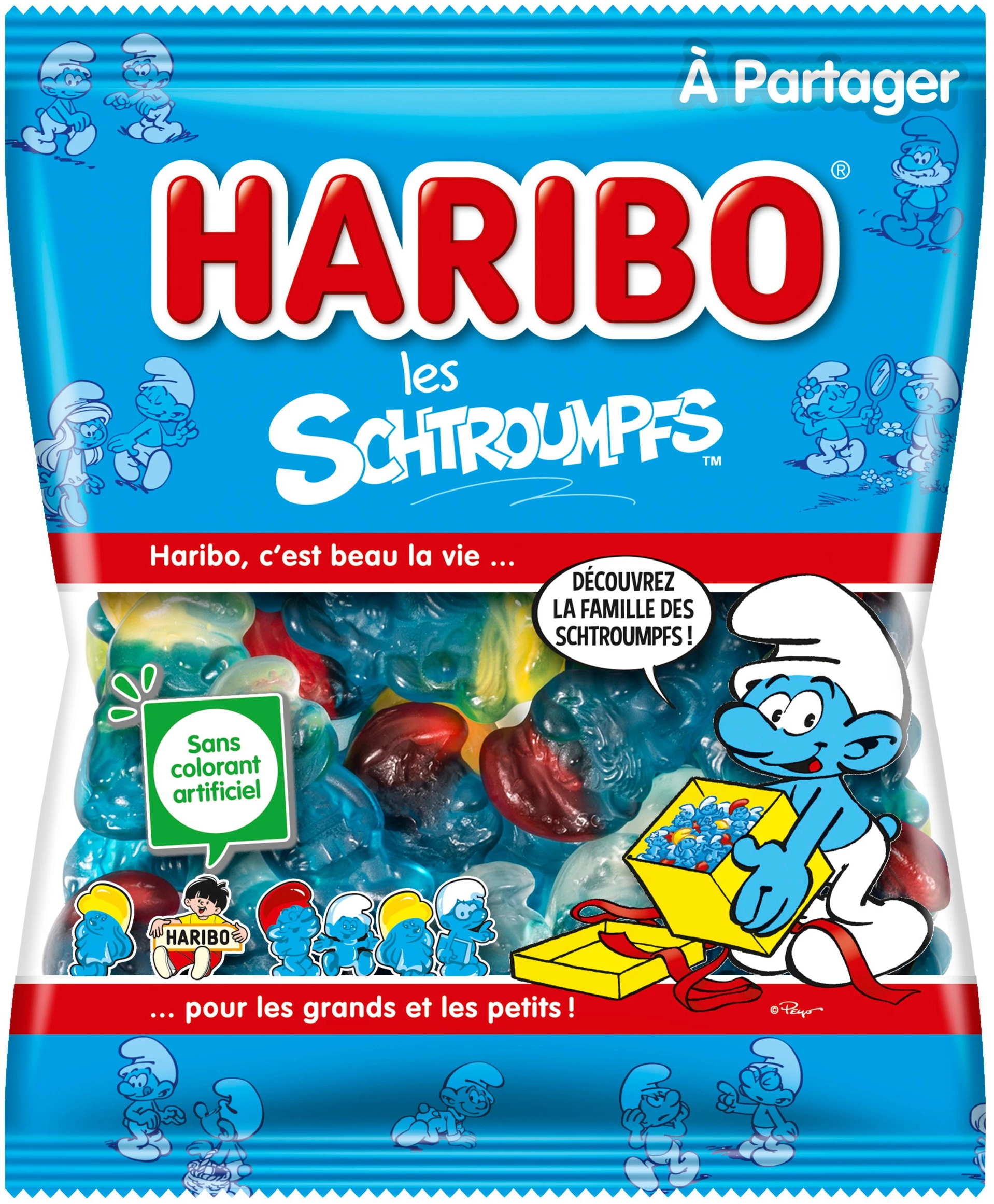 キャンディ・ザ・スマーフ。ミニバッグ 40g - HARIBO
