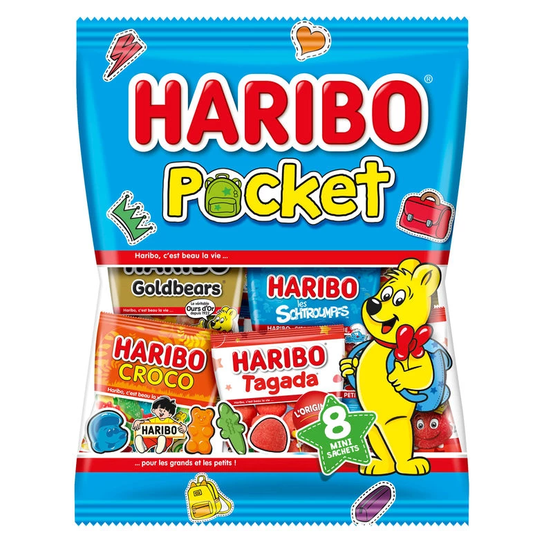 Bonbon pocket x8 380g - HARIBO
