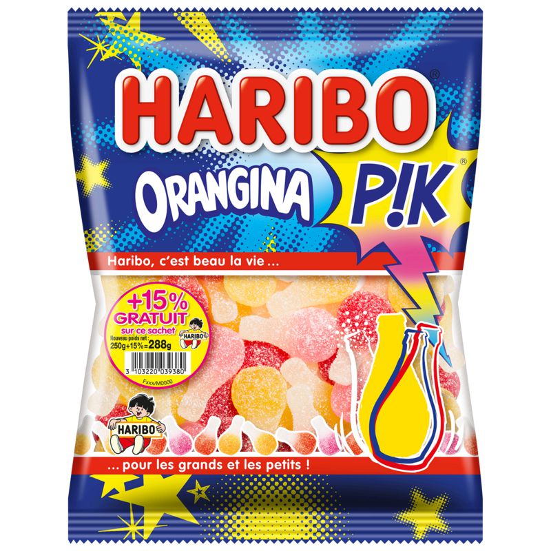 Orangina Pik 糖果； 250克 - HARIBO