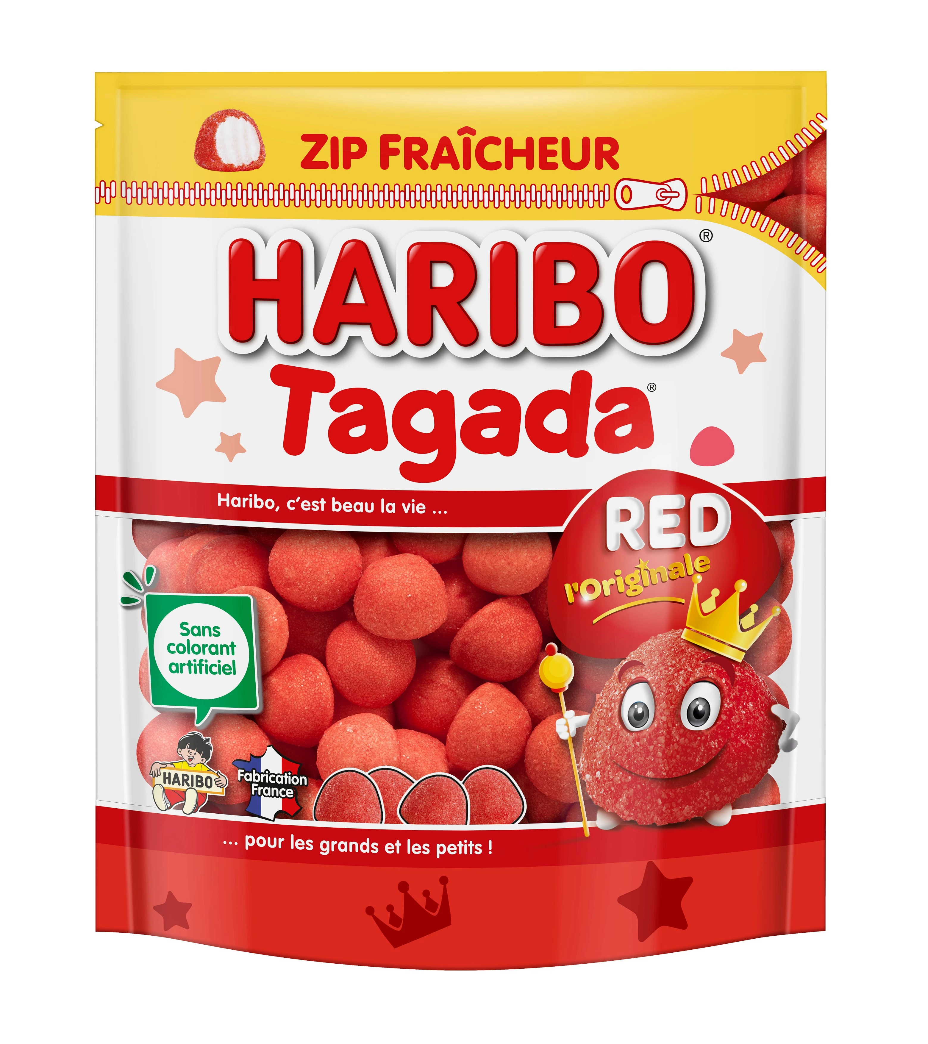 Tagada 拉链新鲜糖果； 220克 - HARIBO