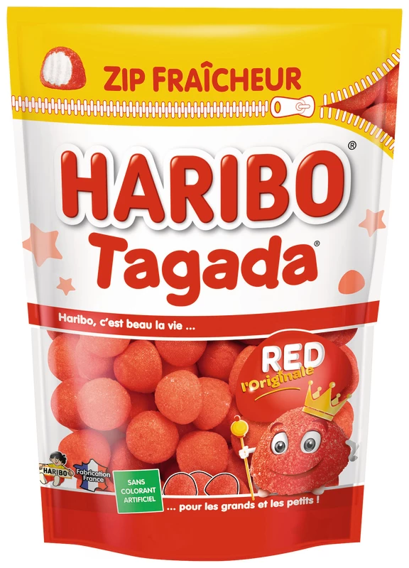 Tagada zip fresh candies, 220g - HARIBO