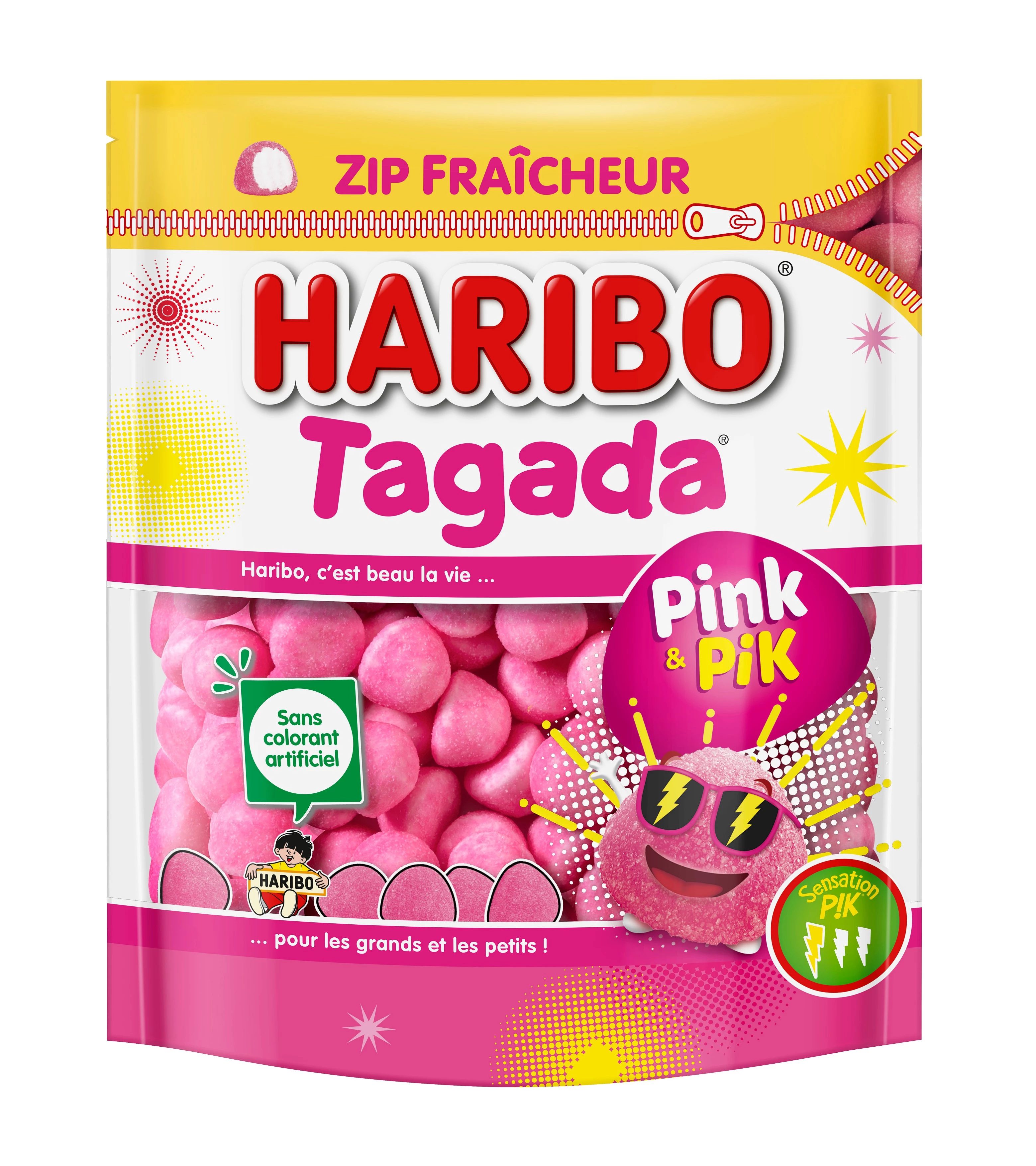 Bonbons zorgen voor roze en lang; 210g - HARIBO