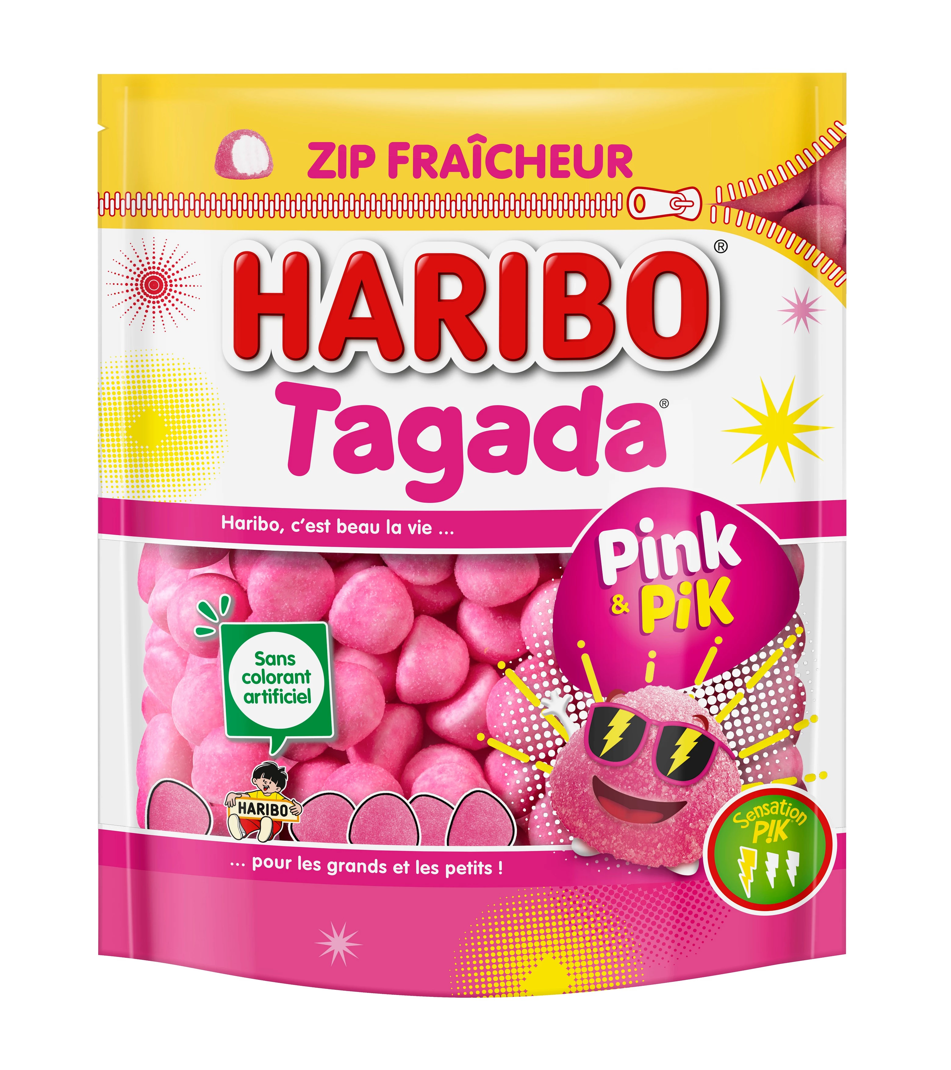 Bombones Tagada Rosa & Largo 210g - HARIBO