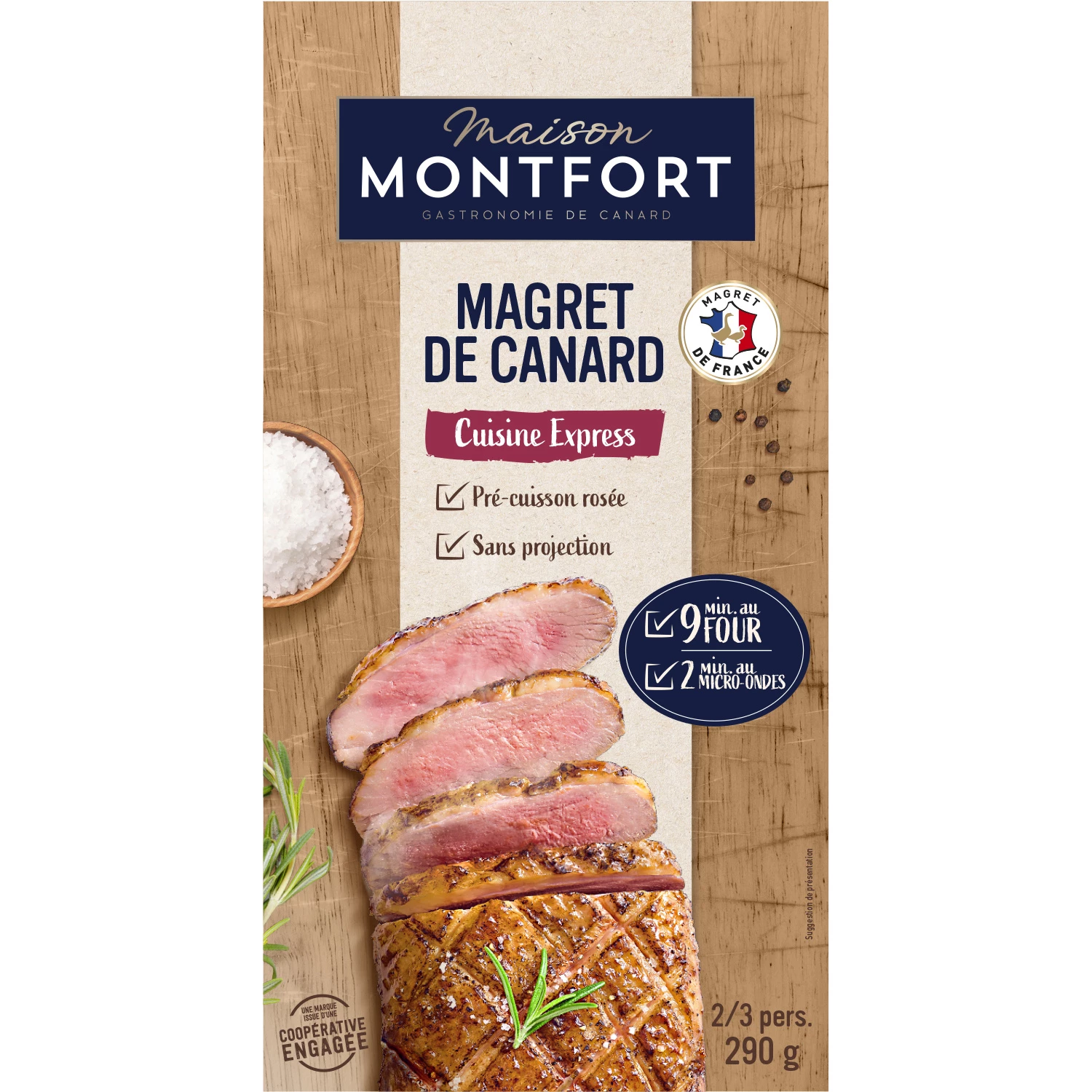 Magret Canard Cuisson Express, 290g - MAISON MONFORT