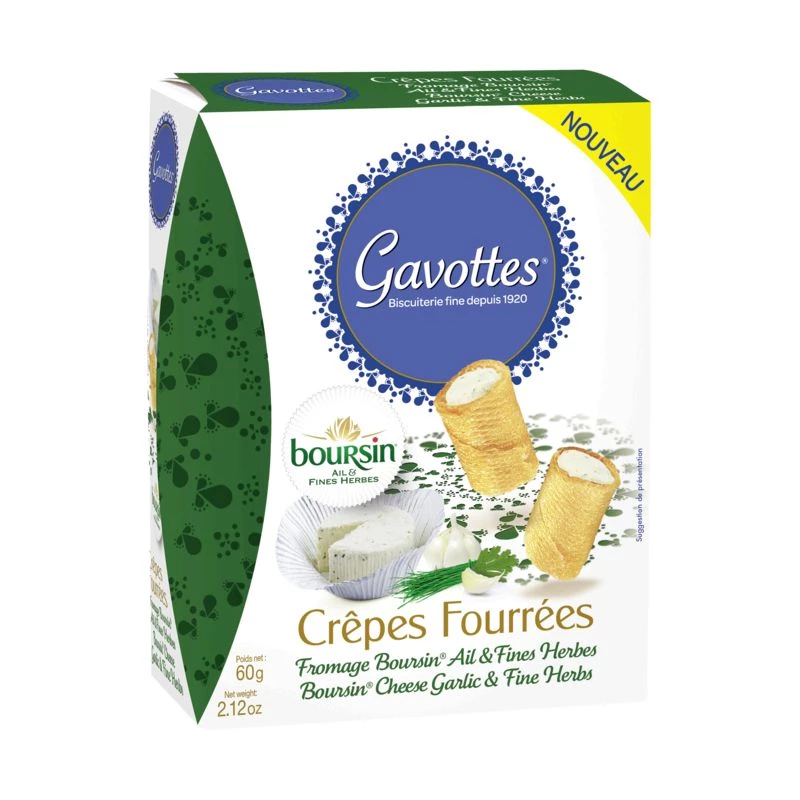 Crepes fourrées Boursin 60g - Gavottes