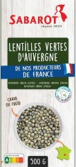 Lentilles Vertes Auvergne, 500g - SABAROT