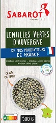 Lentilhas Verdes Auvergne, 500g - SABAROT