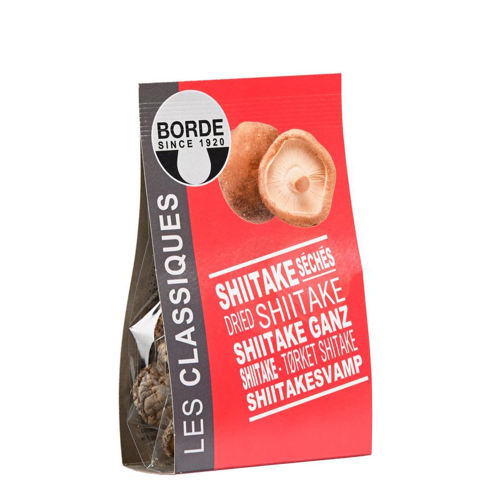 Shiitakes Entiers Séchés 20g Sachet Cavalier Borde